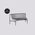 Banc Palissade Park Dining courbé vers l&