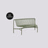 Banc Palissade Park Dining courbé vers l&
