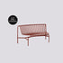 Banc Palissade Park Dining courbé vers l&