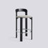 Tabouret de bar Rey assise rembourrée par Bruno Rey - Hay-Noir profond, tissu Steelcut Trio 124, Hauteur d&