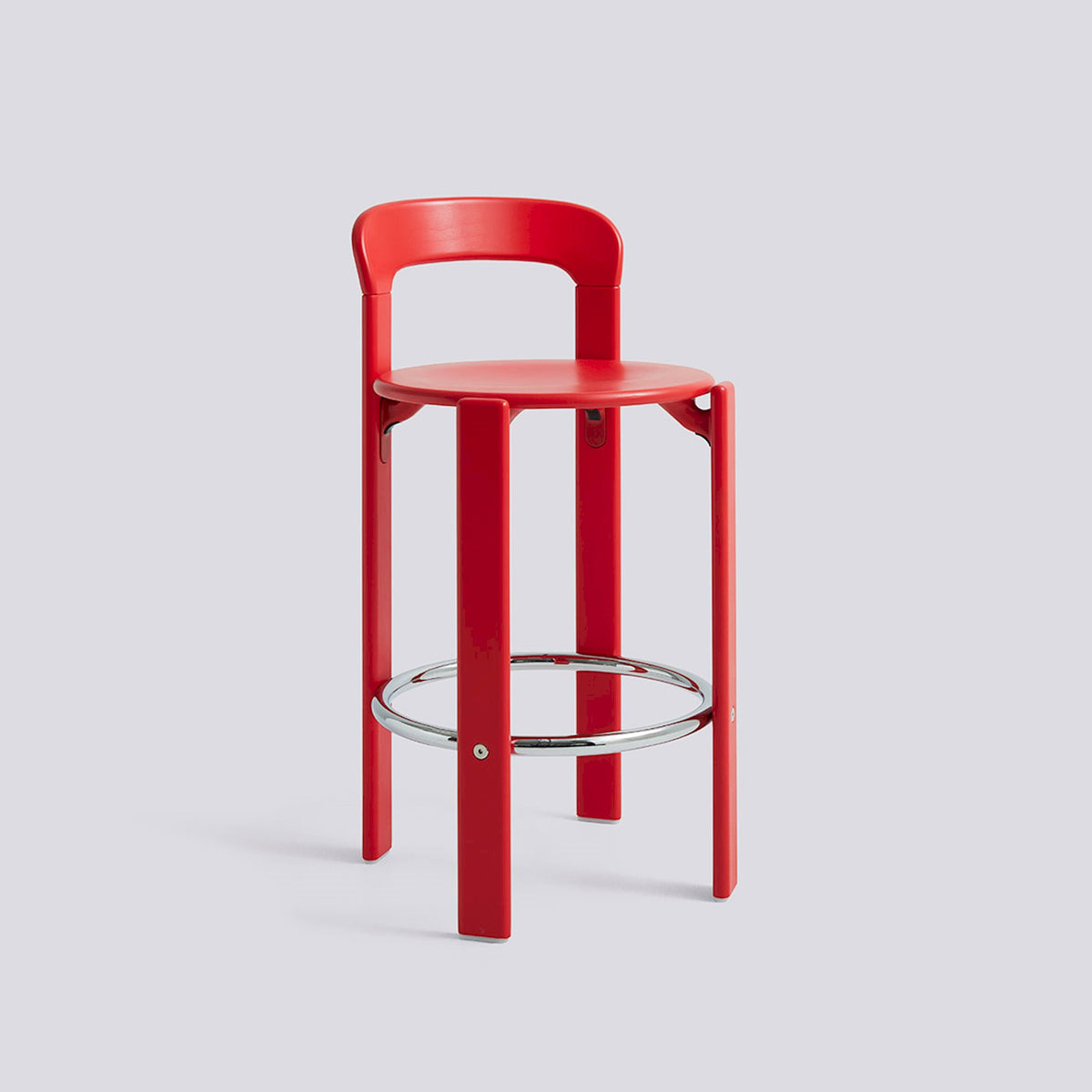 Tabouret de bar Rey par Bruno Rey - Hay-Rouge écarlate, Hauteur d&