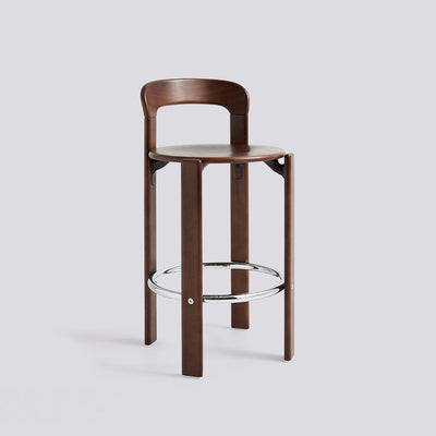 Tabouret de bar Rey par Bruno Rey - Hay-Brun ombre, Hauteur d'assise 65 cm-The Woods Gallery