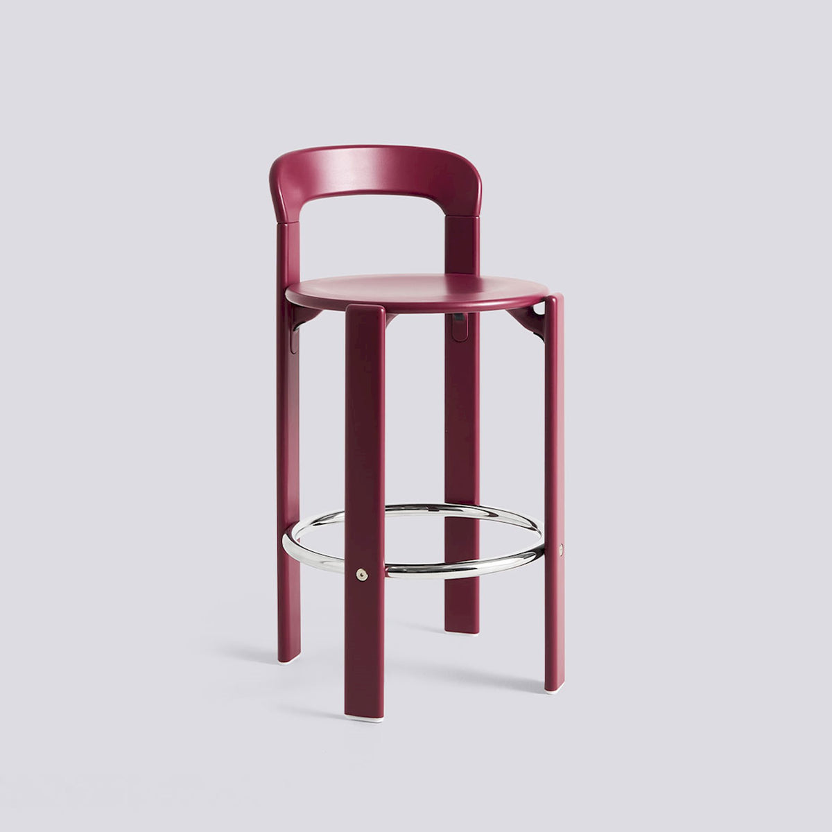 Tabouret de bar Rey par Bruno Rey - Hay-Rouge raisin, Hauteur d&