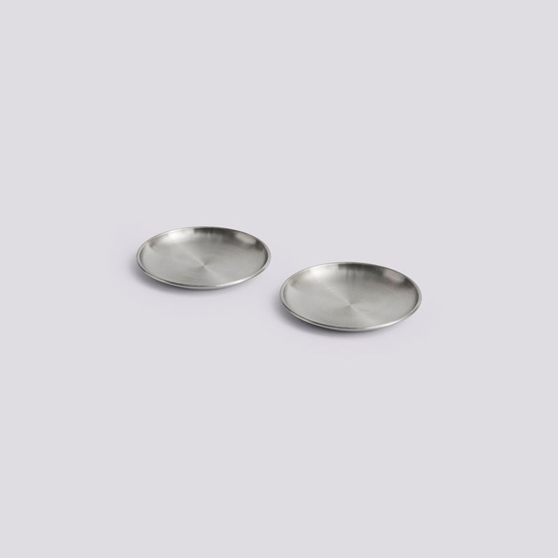 Assiette en acier (lot de 2) Outdoor Market de Jasper Morrison - Hay