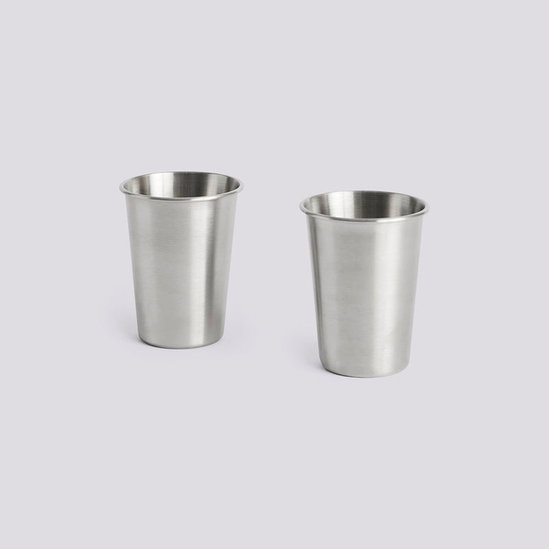 Gobelet en acier (lot de 2) Outdoor Market de Jasper Morrison - Hay