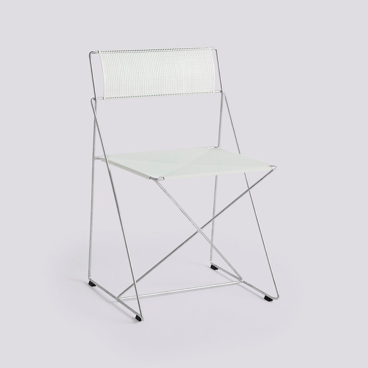 Chaise X-Line piètement galvanisé à chaud de Niels Jørgen Haugesen - Hay