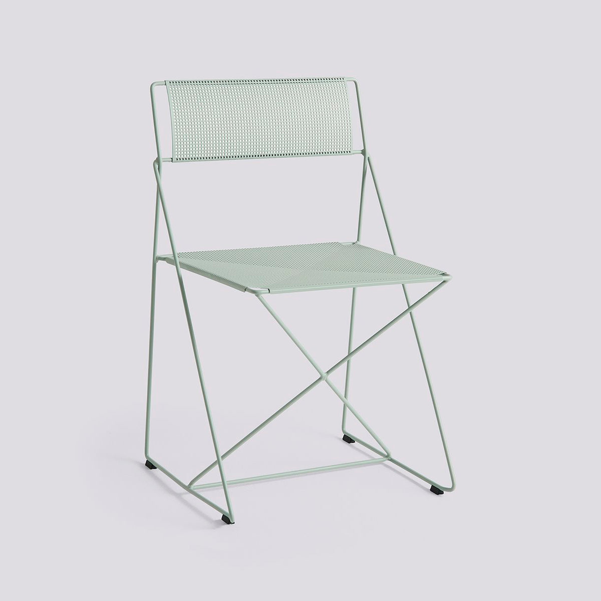 Chaise X-Line piètement acier laqué de Niels Jørgen Haugesen - Hay