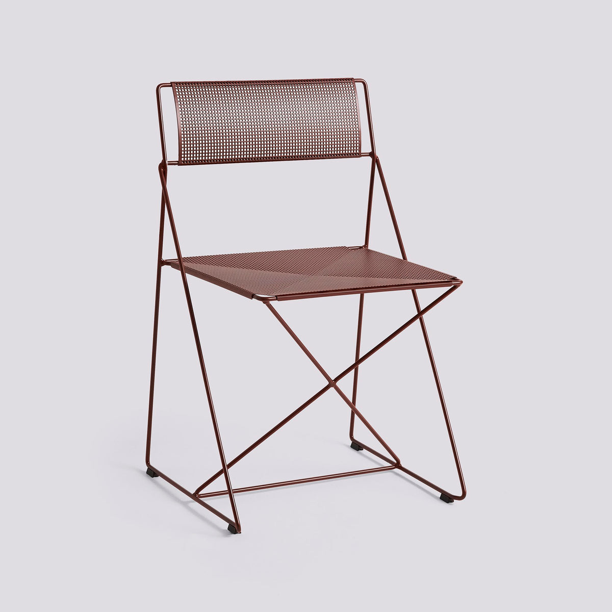Chaise X-Line piètement acier laqué de Niels Jørgen Haugesen - Hay