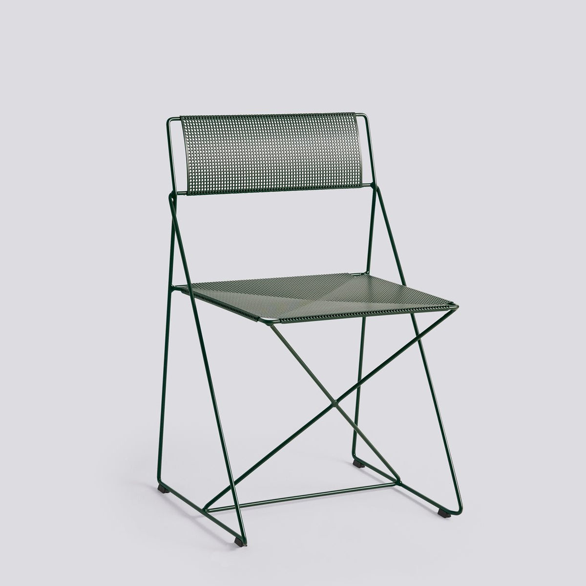 Chaise X-Line piètement acier laqué de Niels Jørgen Haugesen - Hay