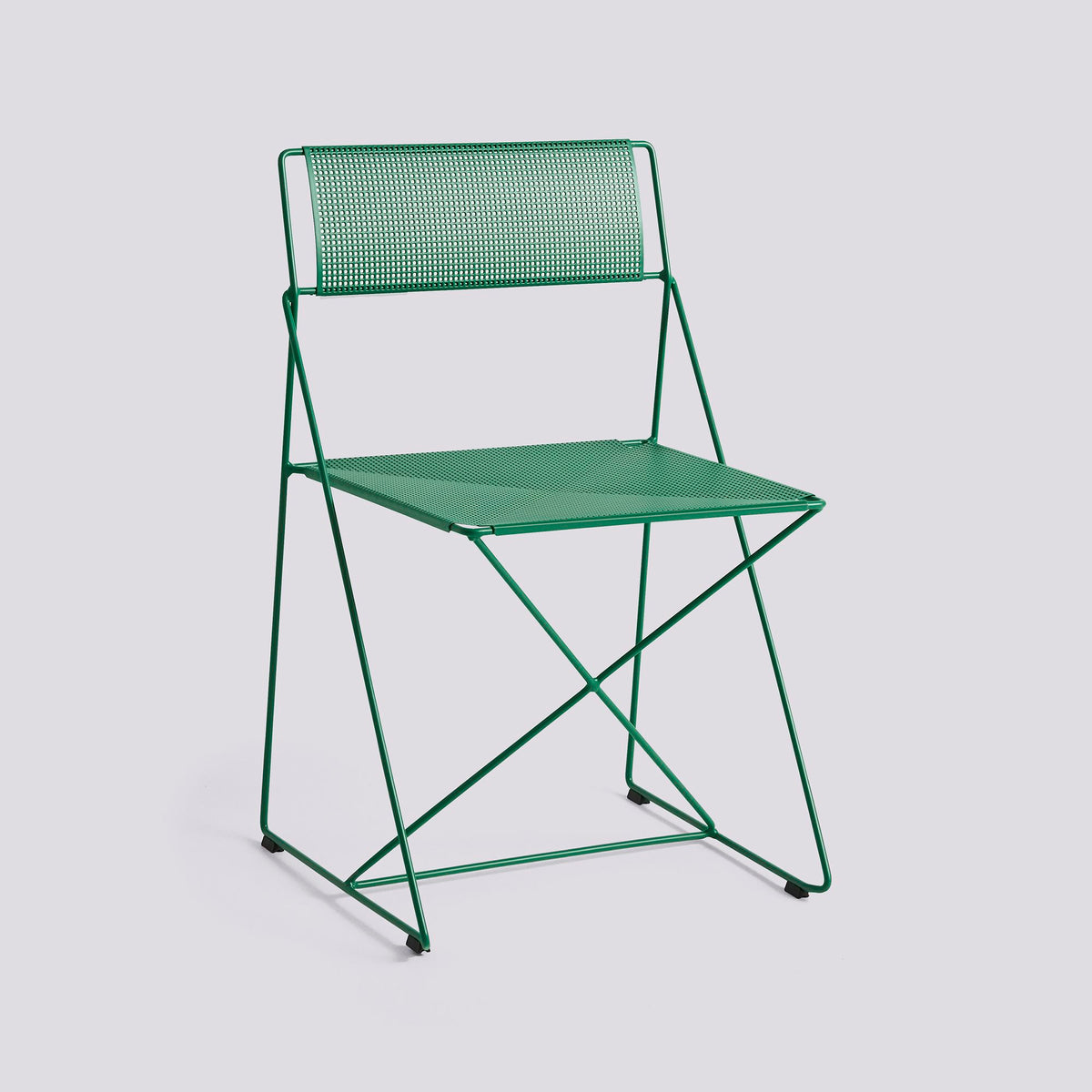 Chaise X-Line piètement acier laqué de Niels Jørgen Haugesen - Hay