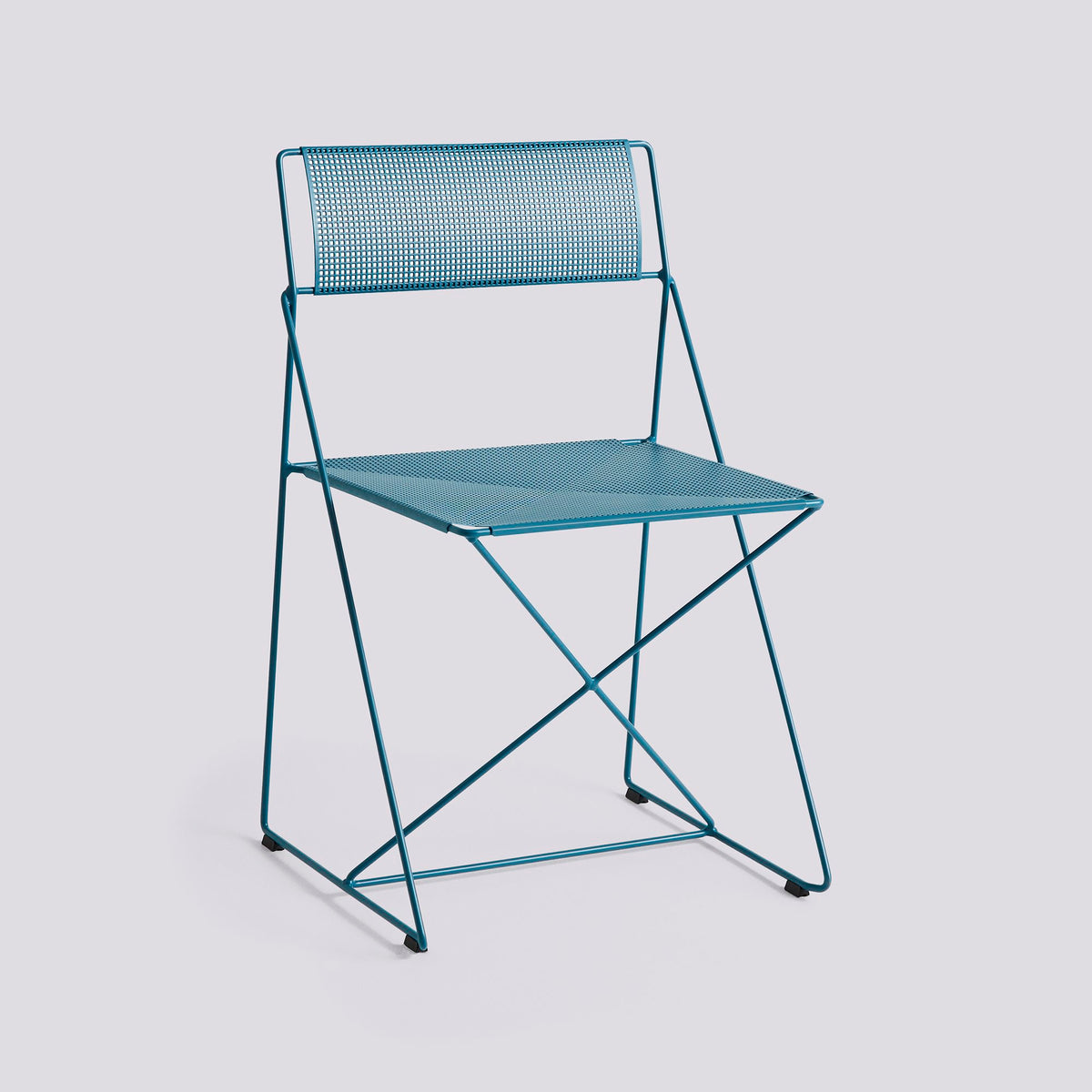 Chaise X-Line piètement acier laqué de Niels Jørgen Haugesen - Hay