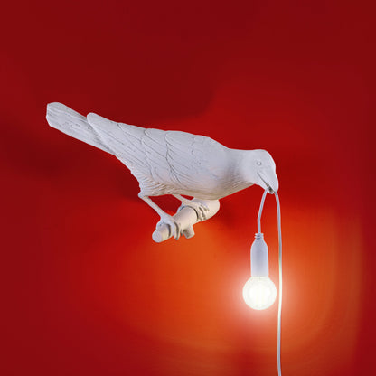 Lampe Bird Lamp Looking Left de Marcantonio - Seletti-Blanc-The Woods Gallery