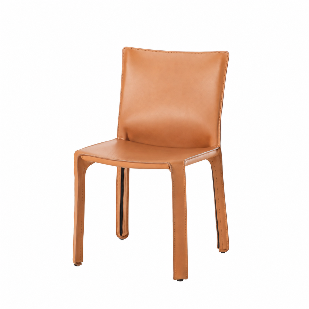 Chaise CAB 412 de Mario Bellini - Cassina-cuir Naturel, visuel de synthèse réalisé d&