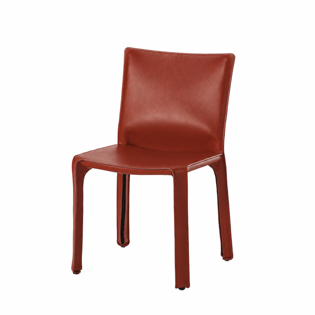 Chaise CAB 412 de Mario Bellini - Cassina-cuir Rouge bulgare, visuel de synthèse réalisé d&