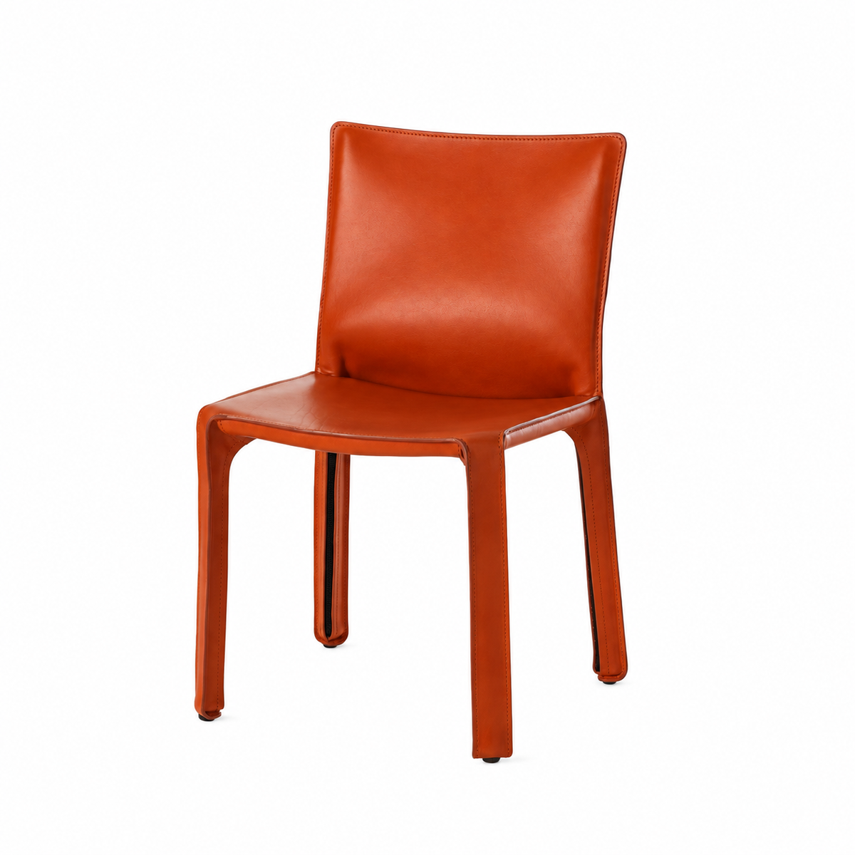 Chaise CAB 412 de Mario Bellini - Cassina-cuir Rouge de Chine, visuel de synthèse réalisé d&