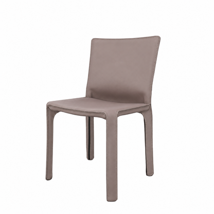 Chaise CAB 412 de Mario Bellini - Cassina-cuir Taupe, visuel de synthèse réalisé d&