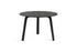 Table basse Bella Ø 60 x H 39 cm en chêne laqué noir, de trois quarts