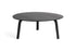 Table basse Bella Ø 80 x H 32 cm en chêne laqué noir, de trois quarts