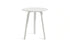 Table basse Bella Ø 45 x H 49 cm en chêne laqué blanc, de trois quarts