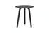 Table basse Bella Ø 45 x H 49 cm en chêne laqué noir, de trois quarts