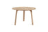 Table basse Bella Ø 60 x H 39 cm en chêne laqué naturel, de trois quarts