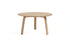 Table basse Bella Ø 60 x H 32 cm en chêne laqué naturel, de trois quarts
