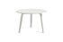 Table basse Bella Ø 60 x H 39 cm en chêne laqué blanc, de trois quarts