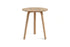 Table basse Bella Ø 45 x H 49 cm en chêne laqué naturel, de trois quarts