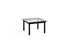 Table basse Kofi 60 x 60 cm, verre clair et piètement en chêne laqué noir