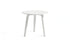 Table basse Bella Ø 45 x H 39 cm en chêne laqué blanc, de trois quarts