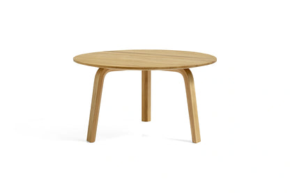 Table basse Bella Ø 60 x H 32 cm en chêne huilé, de trois quarts