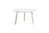 Table basse Bella Ø 60 x H 32 cm en chêne laqué blanc, de trois quarts