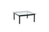 Table basse Kofi 80 x 80 cm, verre clair et piètement en chêne laqué noir