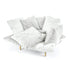 Fauteuil Comfy Armchair White de Marcantonio - Seletti-fauteuil de coussins blancs sur pieds métal, vue de face-Seletti