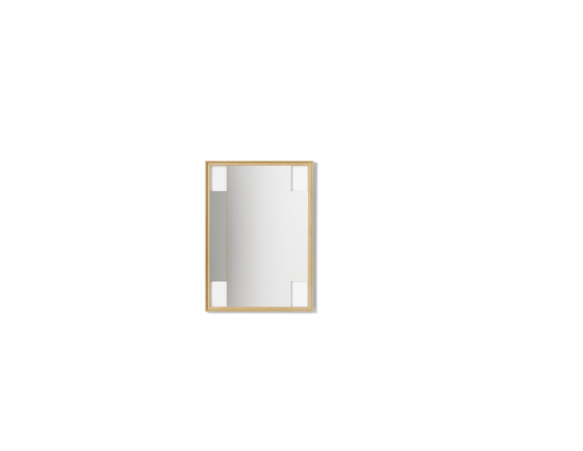 Miroir 083 Deadline 2 Crossing Paths de Ron Gilad - Cassina-packshot, cadre en frêne naturel-The Woods Gallery