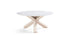 Table La Rotonda de Mario Bellini - Cassina-vue de trois quarts, plateau en marbre blanc-Cassina