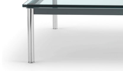 Table basse 10 en tube (LC10) - Cassina-détail du pied chromé-Cassina