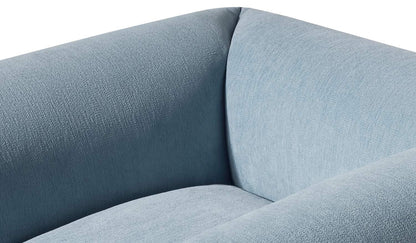 Fauteuil W08 Cornaro de Carlo Scarpa - Cassina-détail du tissu bleu clair-Cassina
