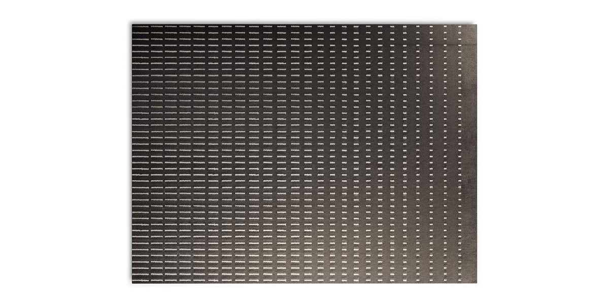 Tapis Janubi en laine - Cassina-tapis base anthracite et relief blanc-The Woods Gallery