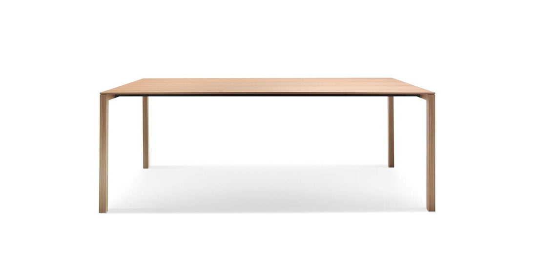 Table Naan de Piero Lissoni - Cassina-placage chêne naturel, vue de face-The Woods Gallery