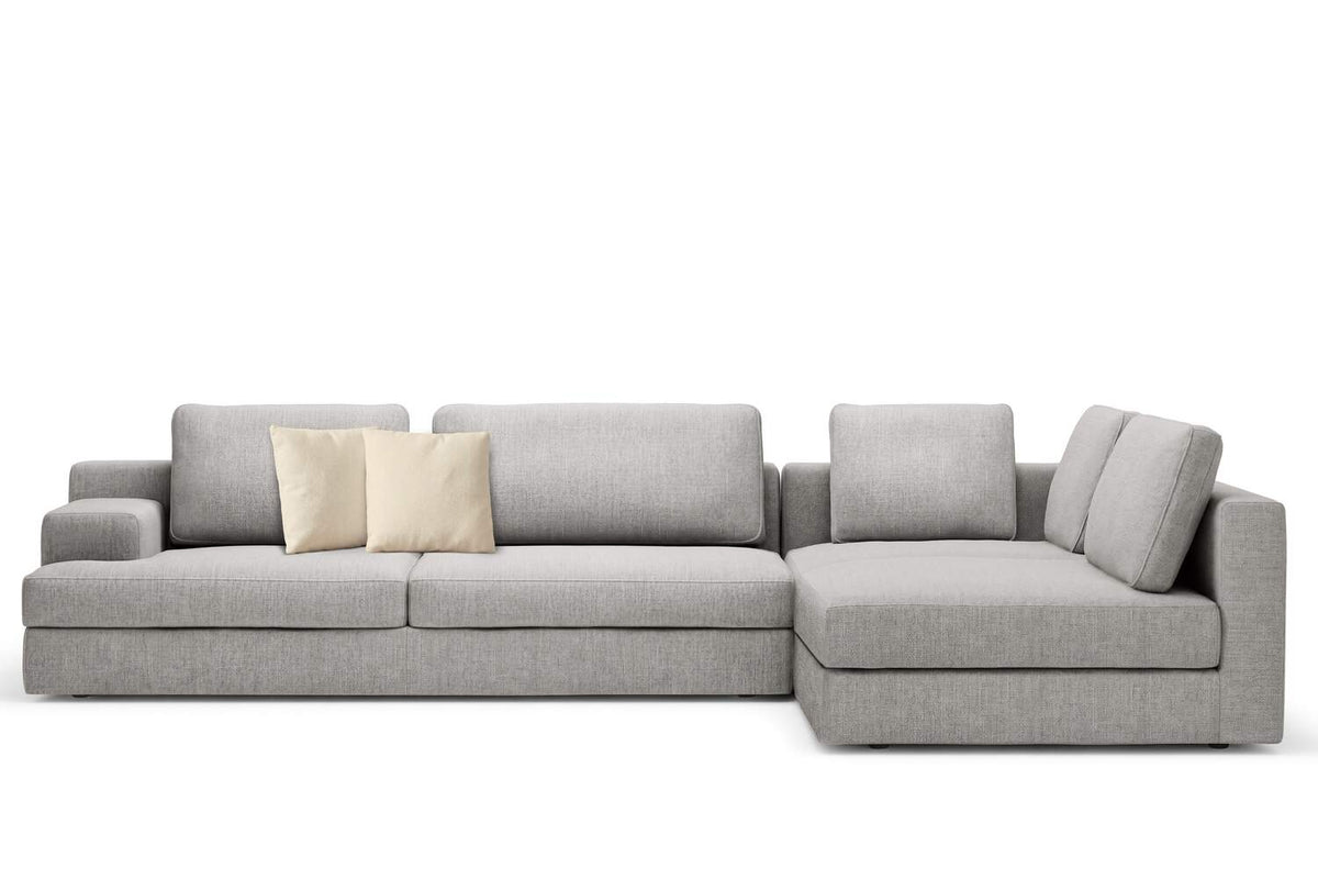 Canapé modulable Miloe de Piero Lissoni - Cassina-composition linéaire avec chaise longue-The Woods Gallery