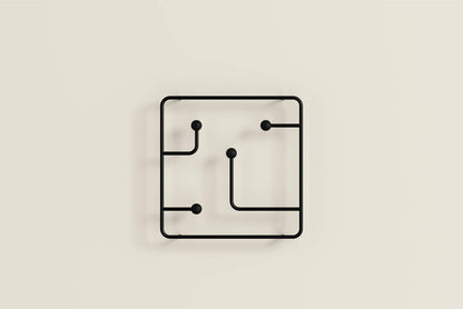 Portemanteau Hang Around de Derek McLeod - Cassina-en situation sur un mur beige-Cassina