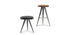 Tabouret 531 Mexique de Charlotte Perriand - Cassina-deux tabourets, noir bas et noyer haut-Cassina