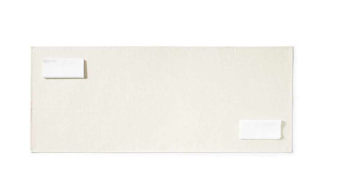 Linge de table Together - Cassina-vue à plat, chemin de table crème avec serviettes-Cassina