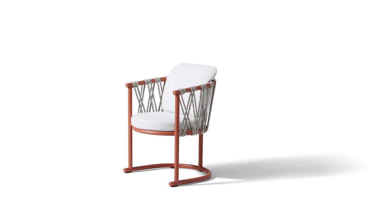 Chaise extérieure Trampoline de Patricia Urquiola - Cassina-version à cordes, vue de côté-The Woods Gallery
