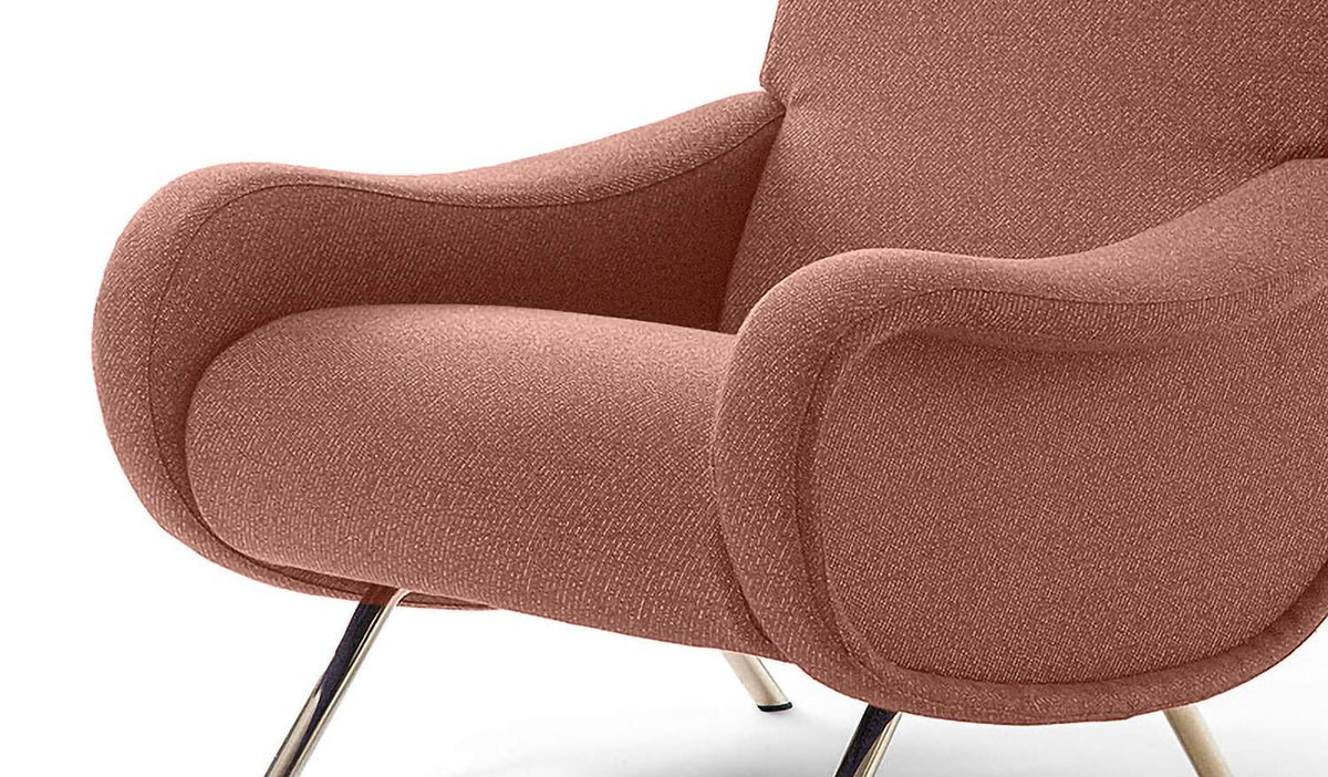 Fauteuil 720 Lady de Marco Zanuso - Cassina-détail des pieds en acier-The Woods Gallery