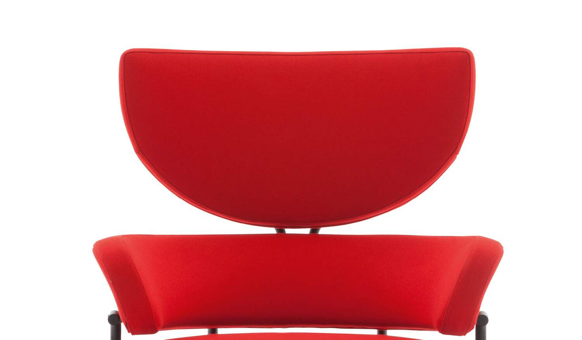 Fauteuil 836 Tre Pezzi de Franco Albini - Cassina-vue de face, tissu rouge-Cassina