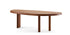 Table 525 en forme libre de Charlotte Perriand - Cassina-vue de trois quarts, plateau en bois et trois pieds-Cassina