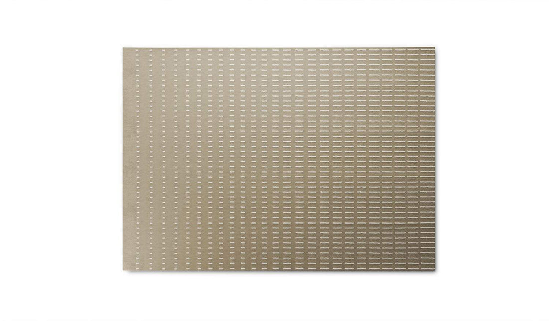 Tapis Janubi en laine - Cassina-tapis base beige et relief blanc-The Woods Gallery