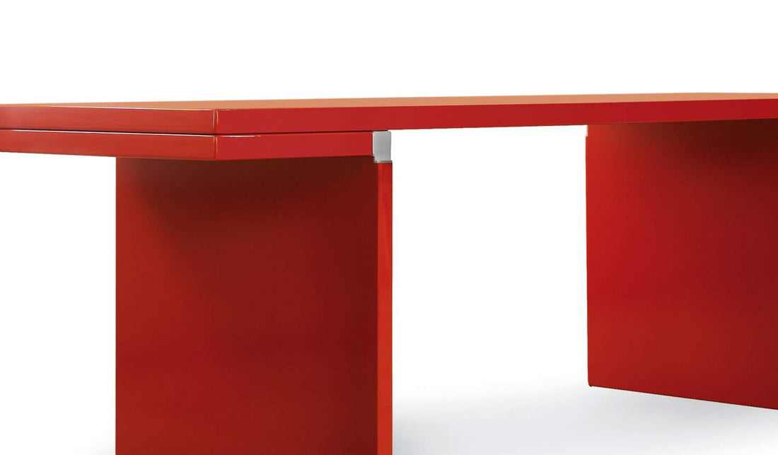 Table W05 Orseolo de Carlo Scarpa - Cassina-plateau et pied laqués rouge brillant-Cassina